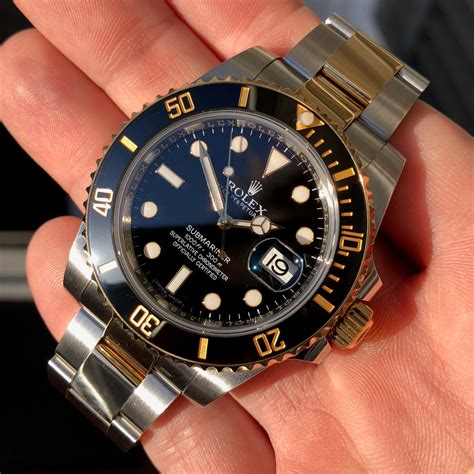 rolex 2 tone submariner black